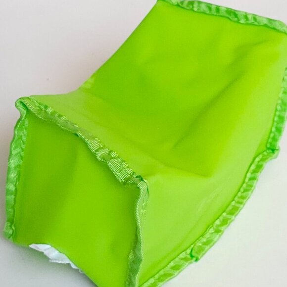 JAMIESON Vitamins Silicone Tote Cosmetic Bag NEW Unused BRIGHT CHEERFUL GREEN - Picture 6 of 7